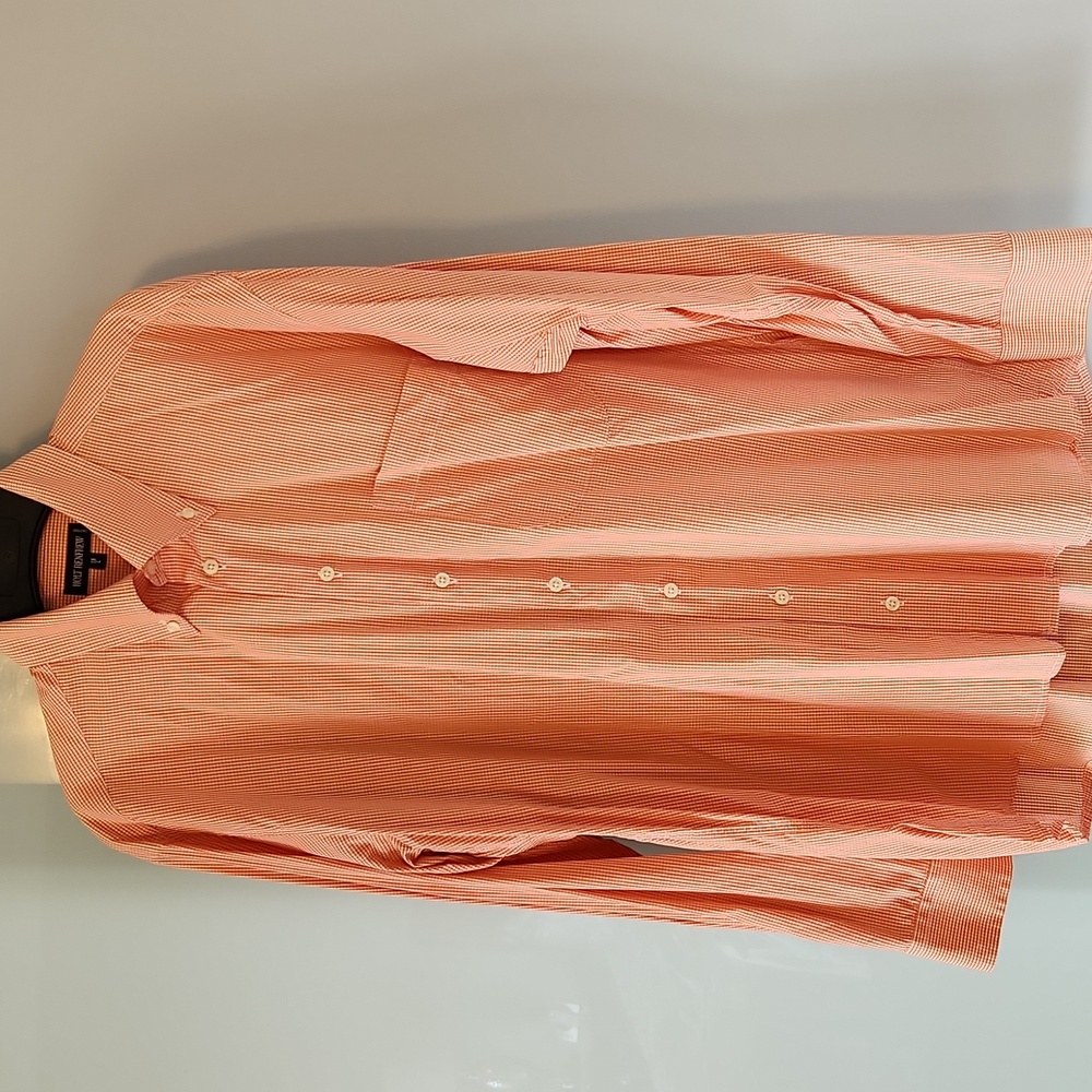 Holt Renfrew Size 16 - L Button Down Collar Plaid Dress Shiry